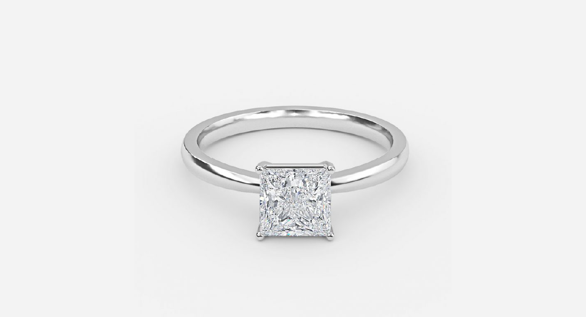 Ella Princess Solitaire Engagement Ring under 0