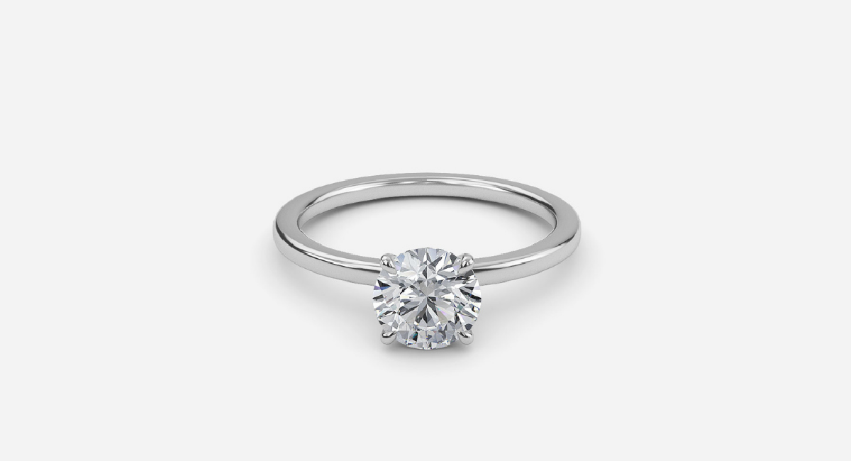 Lydia Round Solitaire Engagement Ring under 0