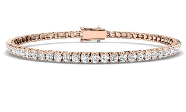 Fancy Set Diamond Tennis Bracelet 4.00ct G/SI in 18k Rose Gold